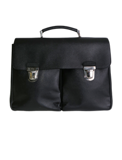 Prada Briefcase Saffiano Lux, Black, MII/49, 2*